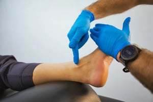 Podiatry assessment inner ankle
