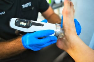 Podiatry shockwave inner ankle